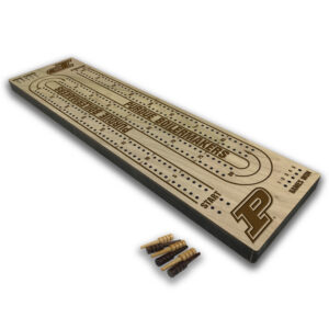 Purdue Boilermakers Wood Cribbage Board