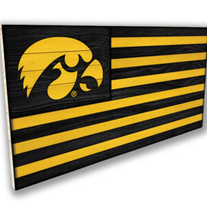 Large Wood Flag - Iowa Hawkeyes