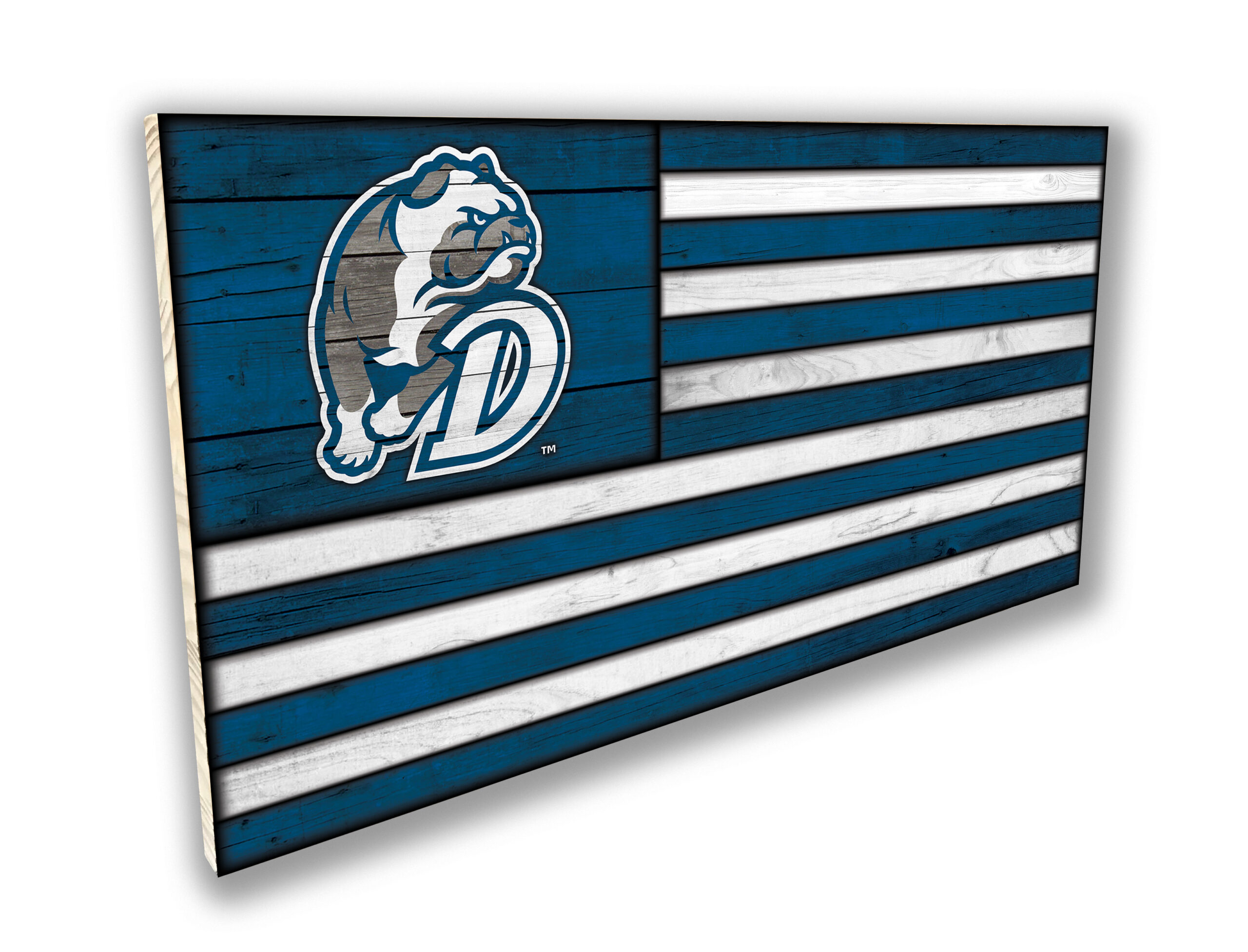 Large Wood Flag - Drake Bulldogs
