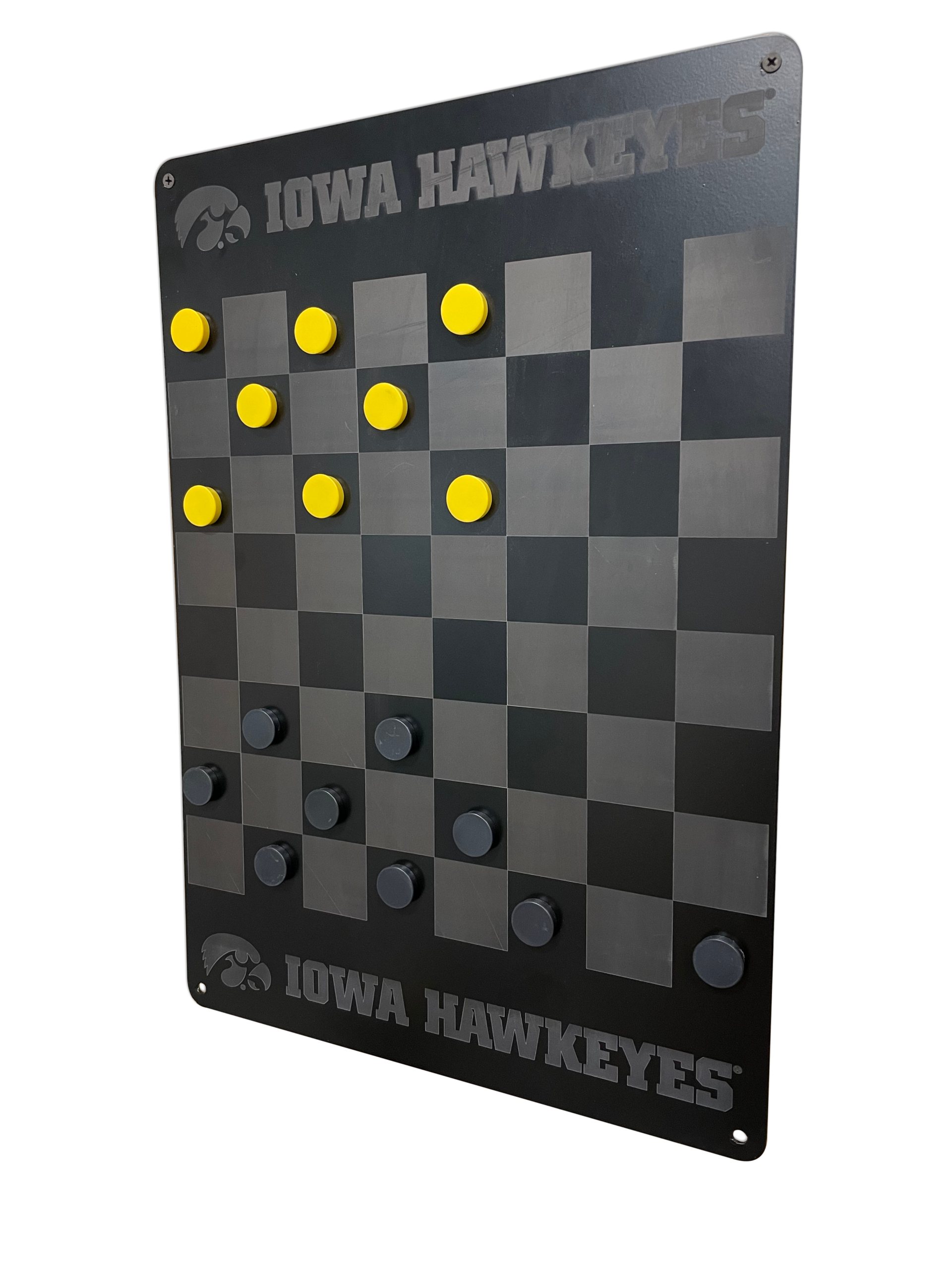 Magnetic Wall Mount Checkers - Iowa Hawkeyes (Click Here for Description)