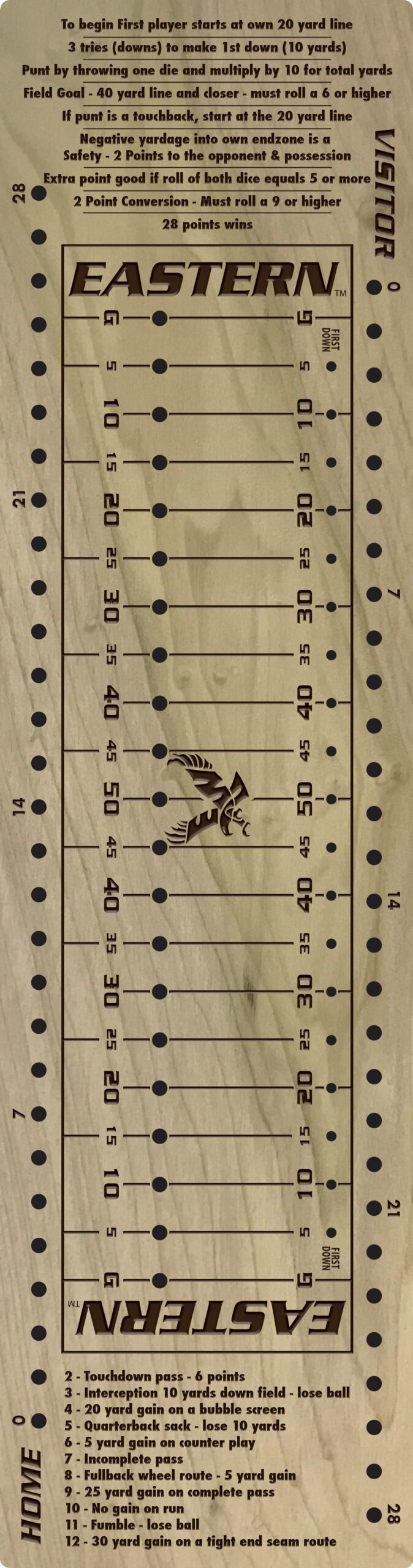 Eastern Washington Eagles Football Dice