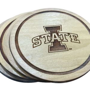 Wood Coaster - Iowa State Cyclones