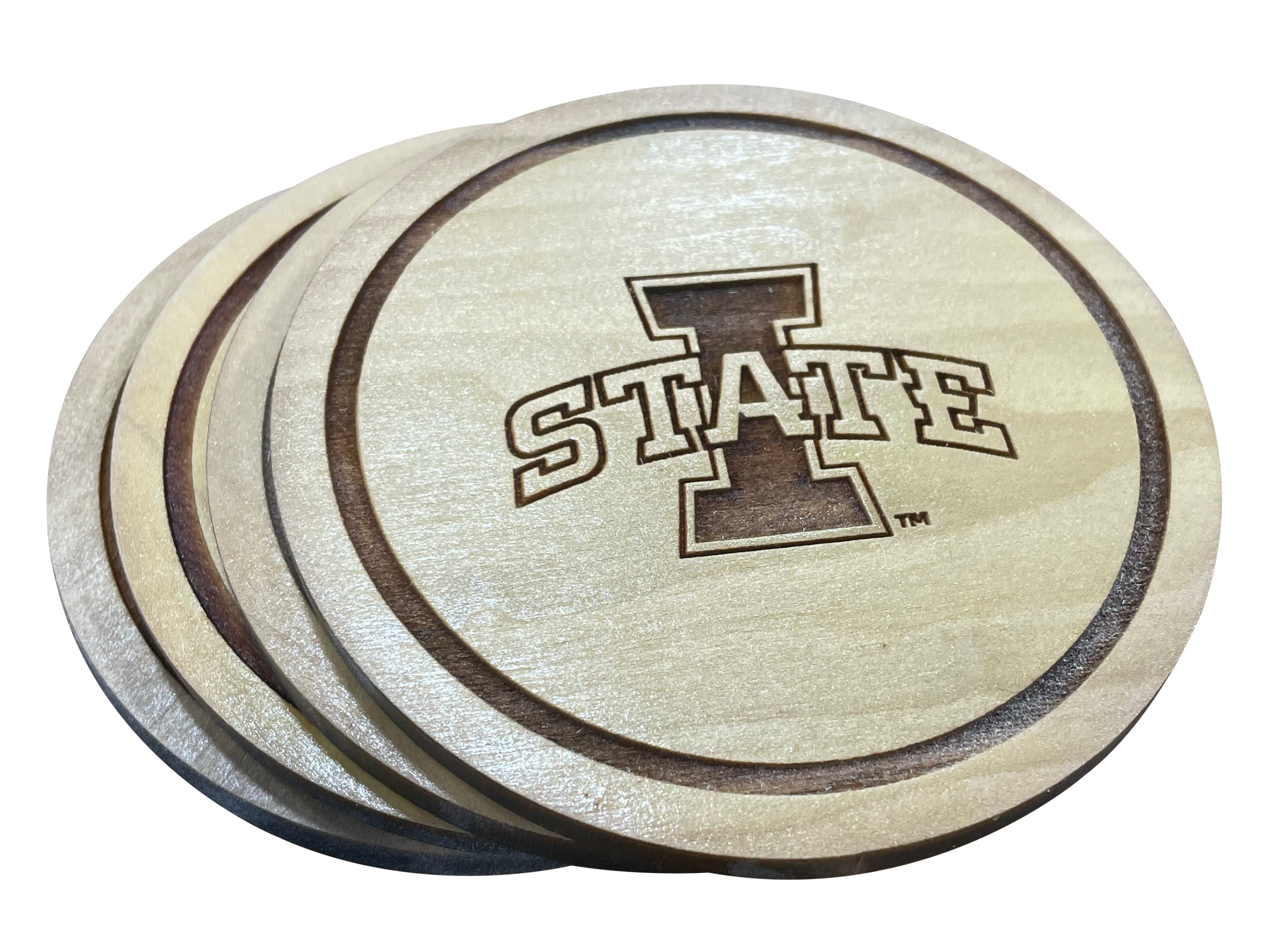 Wood Coaster - Iowa State Cyclones