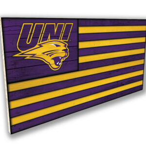 Large Wood Flag - Northern Iowa Panthers