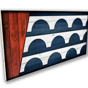 Small Wood Flag - Des Moines