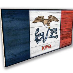 Small Wood Flag - State of Iowa