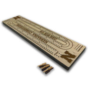 Nebraska Cornhuskers Wood Cribbage Board
